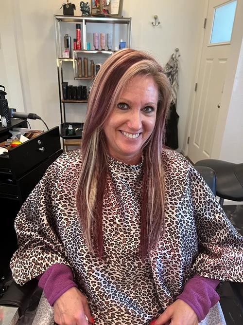 Denver hair extensions, Denver Colorado. She has super fine, thin flat hair with no hair extensions.(..)